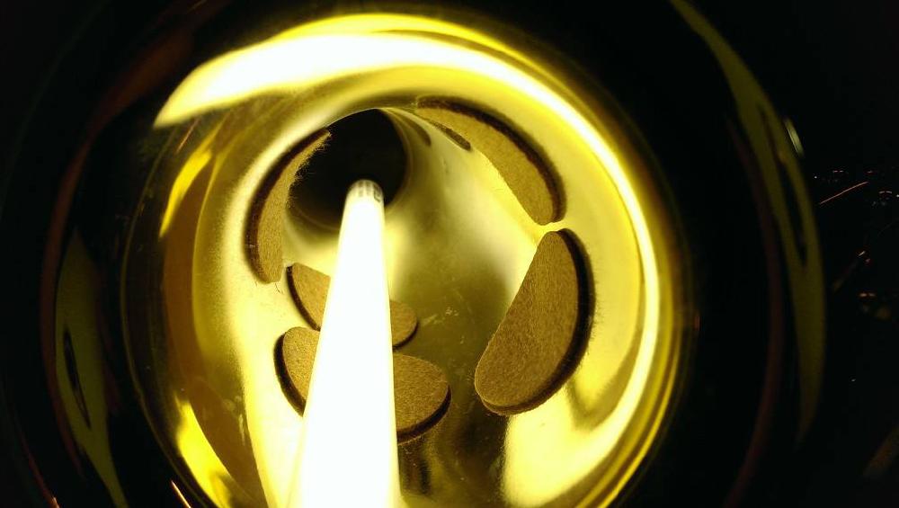 Actual band-aids inside the bell of a saxophone. People will do crazy things to a leaky horn! Best practices is just to fix the leaks.