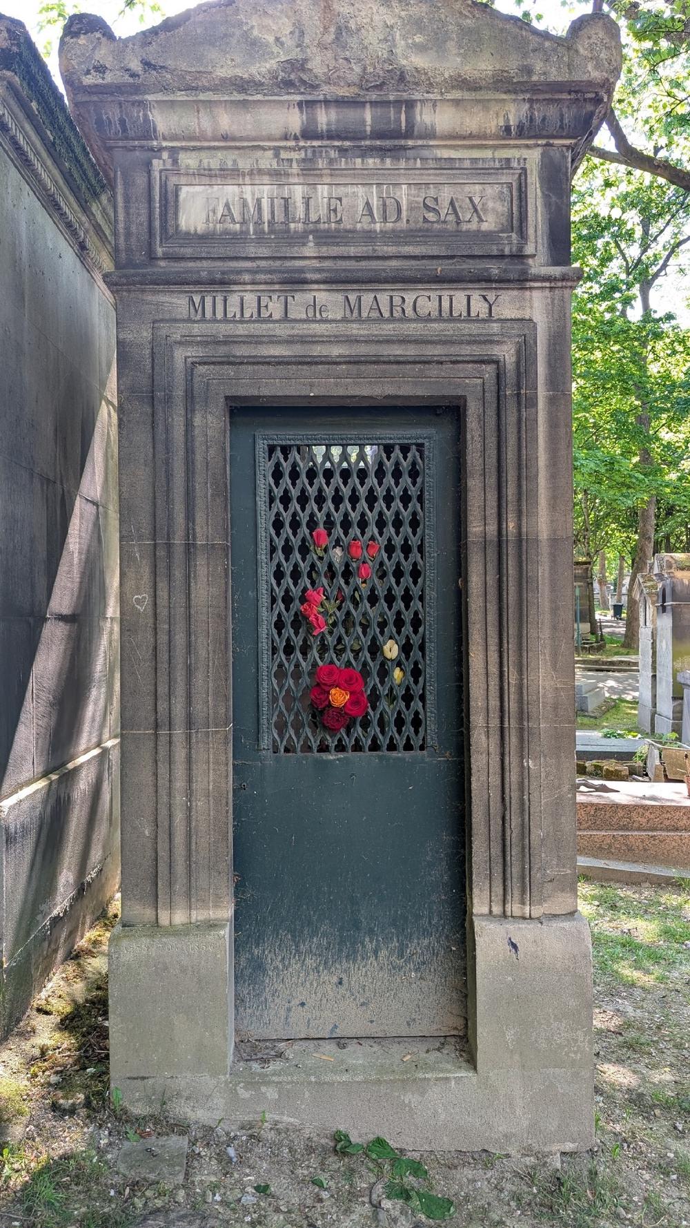Adolphe Sax's tomb in Paris. I visited in 2025.