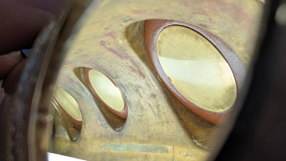 Self-made pads from inside a sax.
