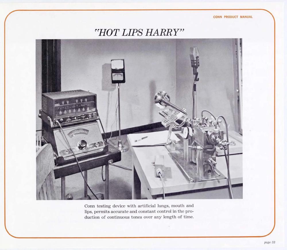 A page from the 1968 Conn Product Manual, scanned in high resolution. You can find the whole thing at the Greenleaf Collection (Interlochen) website.