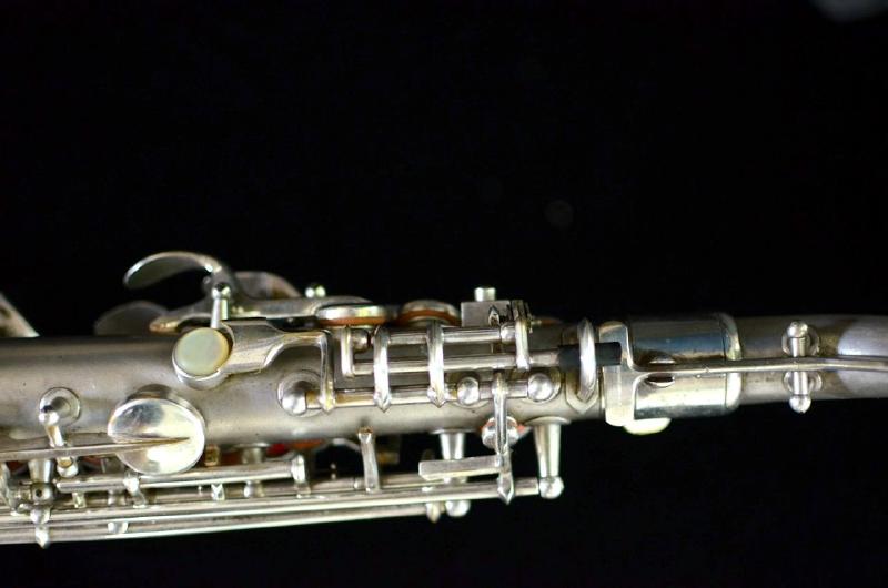 Conn 206,xxxX (?) alto saxophone octave key detail