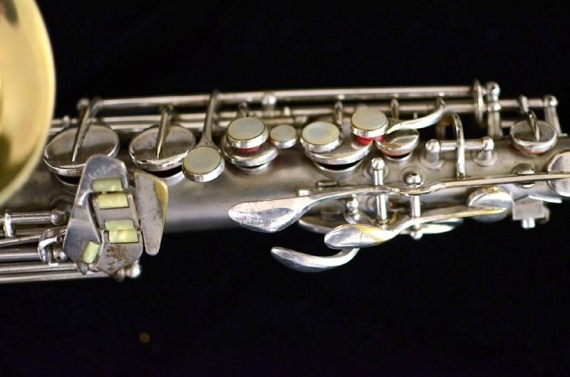 Conn 206,xxxX (?) alto saxophone upper stack detail