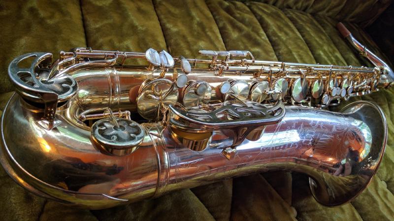 Charlie Ventura’s personal gold plated King Super 20 tenor was a fun project from this past year.